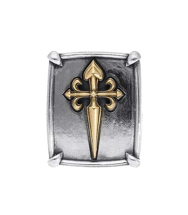 Bague New Cross en argent et or Corpus Christi