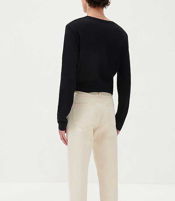 Tee-shirt manches longues col rond homme Bysapick  American Vintage