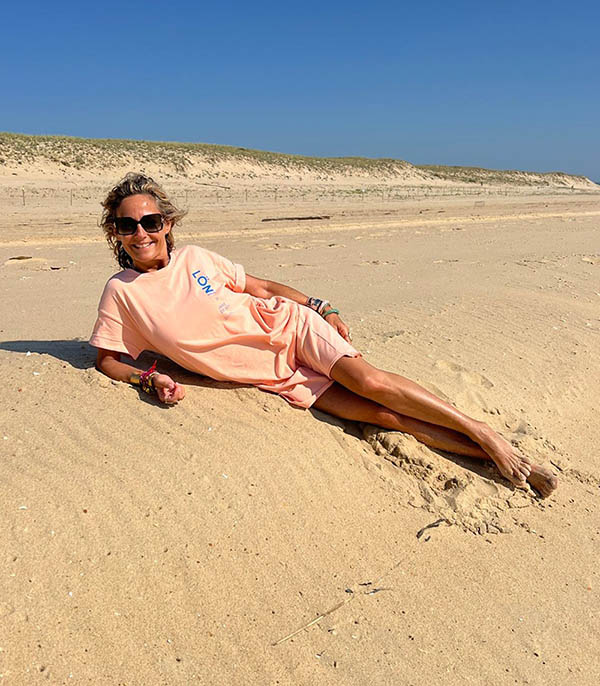 Robe tee-shirt Abby orange x Jane de Boy Margaux Lonnberg