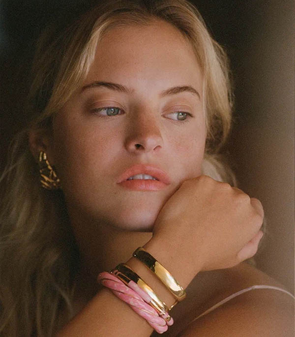 Jonc Positano Baby Pink Aurélie Bidermann