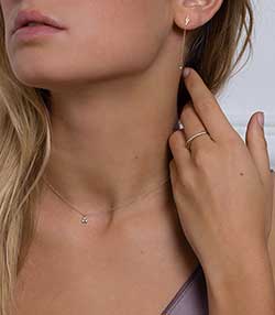 Tenue portée avec Bague Boyfriend alliance Diamants