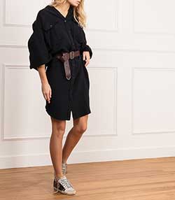 Tenue portée avec Baskets Super-Star Cuir Horsy Léopard