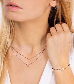 Tenue portée avec Boucles d'oreilles Lucky or jaune et diamants