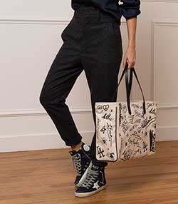 Tenue portée avec Baskets Francy Classic Cuir Suédé Marine