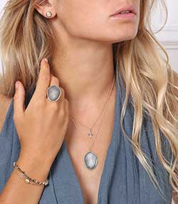 Tenue portée avec Bague Galy or et argent