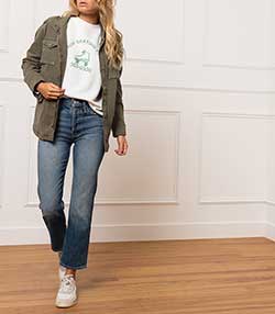 Tenue portée avec Veste militaire Army