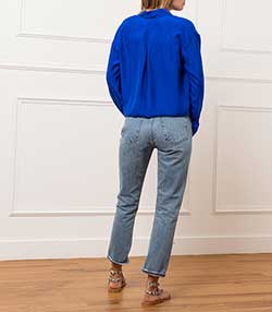 Tenue portée avec Jean High Rise Cropped Riley