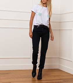 Tenue portée avec Jean skinny taille haute Jamie Compass