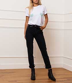 Tenue portée avec Jean skinny taille haute Jamie Compass