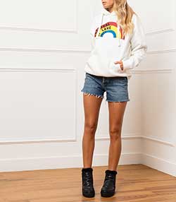 Tenue portée avec Short en jean Dee