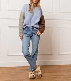 Tenue portée avec Sandales Shearling Champagne/Camel