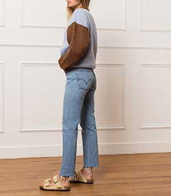 Tenue portée avec Sandales Shearling Champagne/Camel
