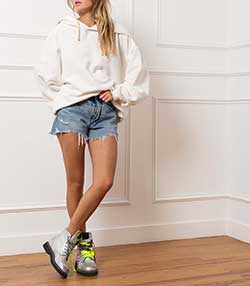 Tenue portée avec Short en jean Packard