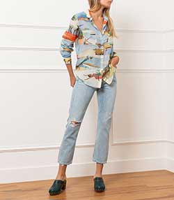 Tenue portée avec Jean High Rise Cropped Riley