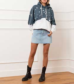 Tenue portée avec Jupe en jean The Corey Sunrise