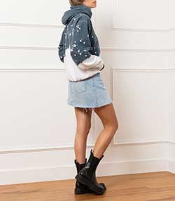 Tenue portée avec Jupe en jean The Corey Sunrise