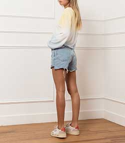 Tenue portée avec Short en jean Cutoff Faded Vintage Indigo
