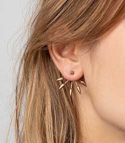 Tenue portée avec Boucles d'oreilles Five Spike x Jane de Boy