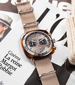 Tenue portée avec Montre Clubmaster Sport Chrono - Gris/Taupe