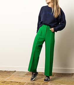 Tenue portée avec Baskets Francy Classic Cuir Suédé Marine