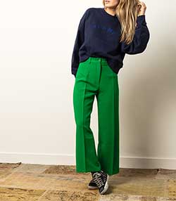 Tenue portée avec Baskets Francy Classic Cuir Suédé Marine