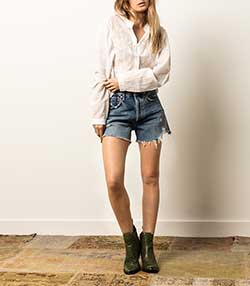 Tenue portée avec Boots Gaucho Green Cypress x Jane de Boy