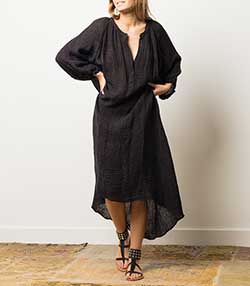 Tenue portée avec Sandales Forban Cuir lisse Noir