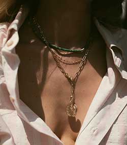 Tenue portée avec Collier Taylor n° 1 Turquoise