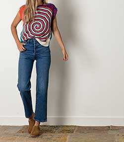 Tenue portée avec Jean Ribcage Straight Ankle Jive Together