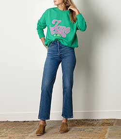 Tenue portée avec Jean Ribcage Straight Ankle Jive Together