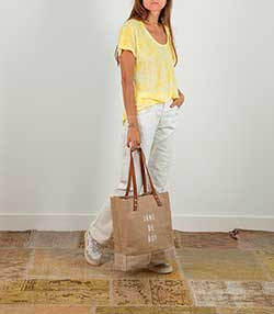 Tenue portée avec Sac Equitable Wine Bag Jane de Boy Natural
