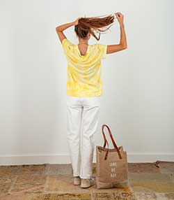 Tenue portée avec Sac Equitable Wine Bag Jane de Boy Natural