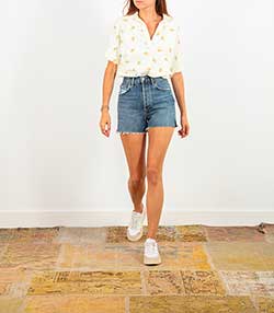 Tenue portée avec Short en jean Dee