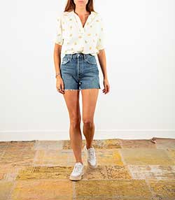 Tenue portée avec Short en jean Dee