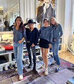 Tenue portée avec Pull côtelé Lupetto Vanise Bleu