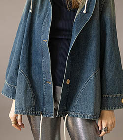 Tenue portée avec Mini Parka Denim 5 years old