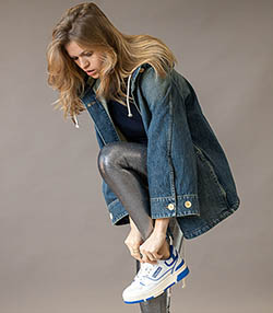 Tenue portée avec Mini Parka Denim 5 years old