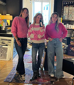 Tenue portée avec Pull Mohair Jane Pink