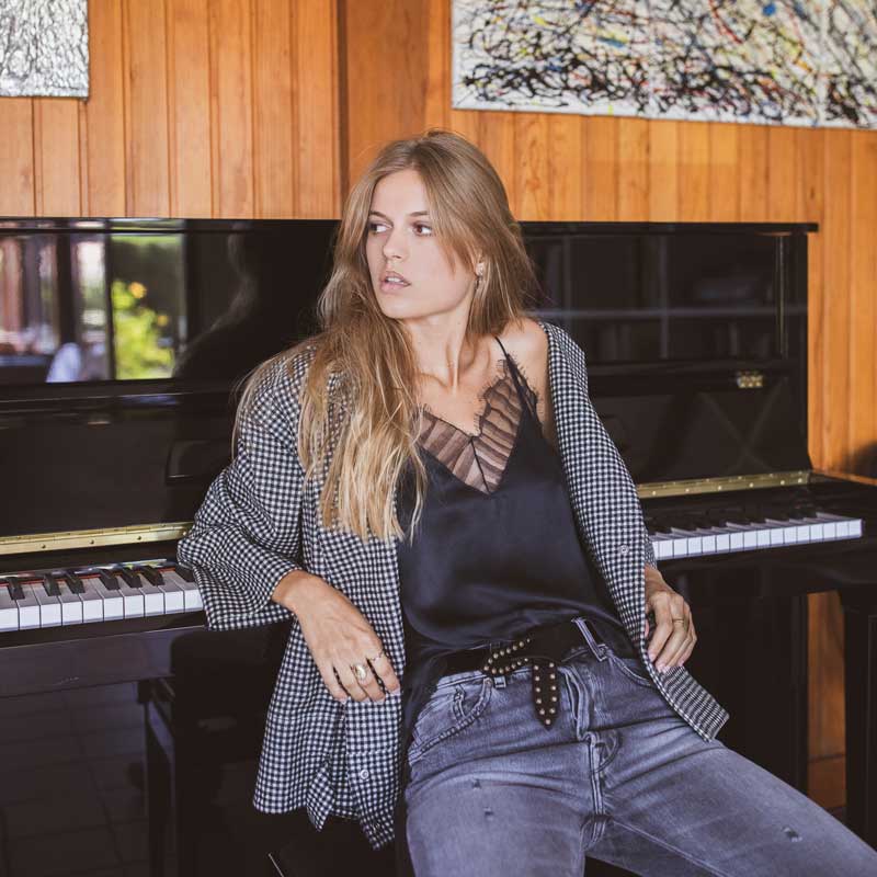 Caraco en soie Caraco en soie noir