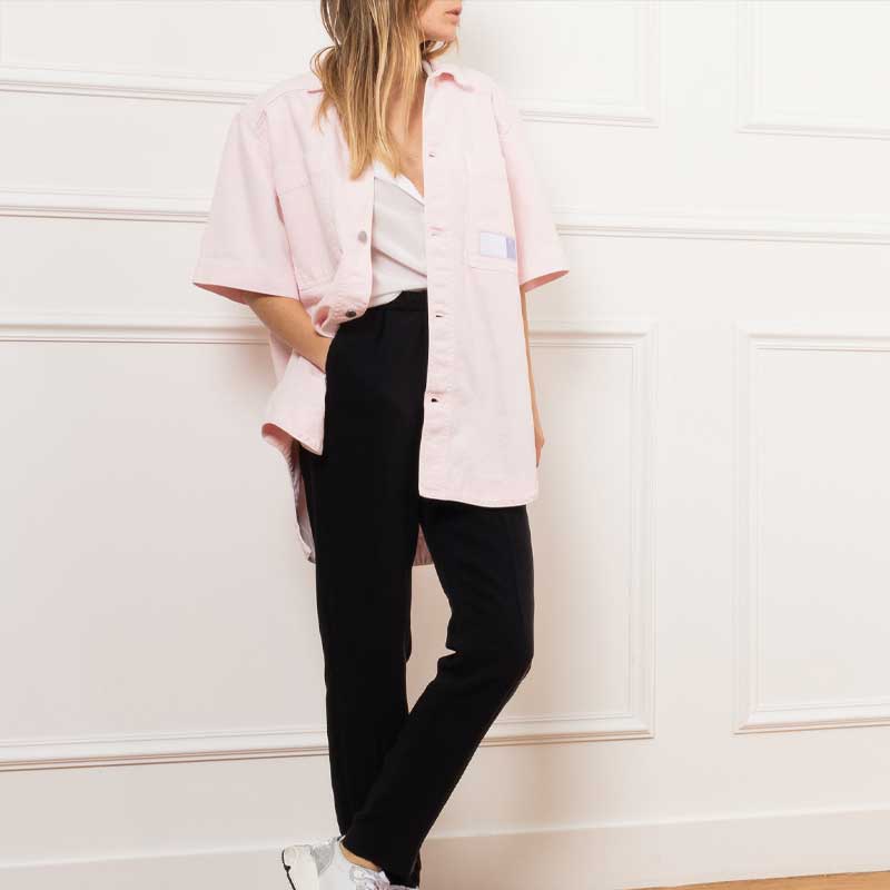 Look surchemise rose