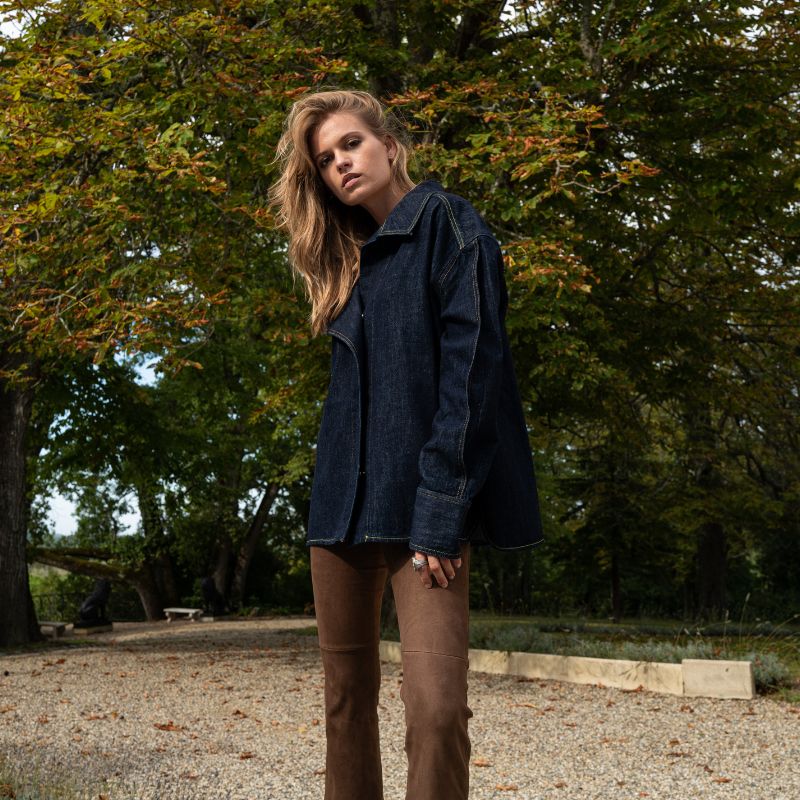 Veste en denim destructurée Margaux Lonnberg