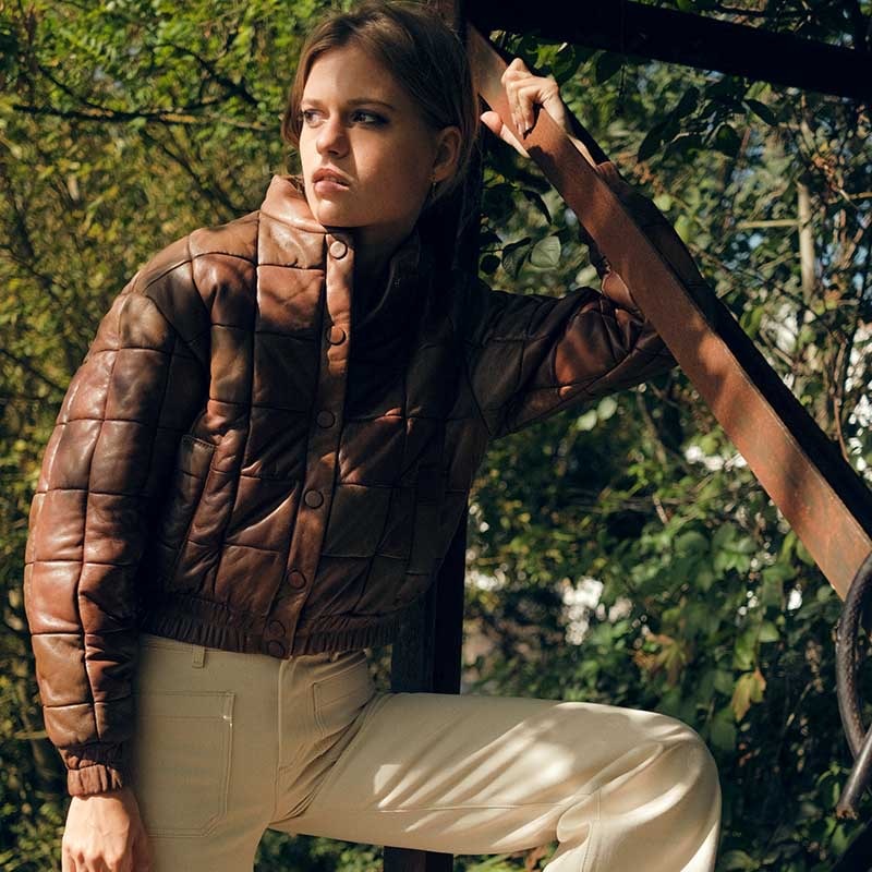 Veste Golden Goose Bombers en cuir Golden Goose