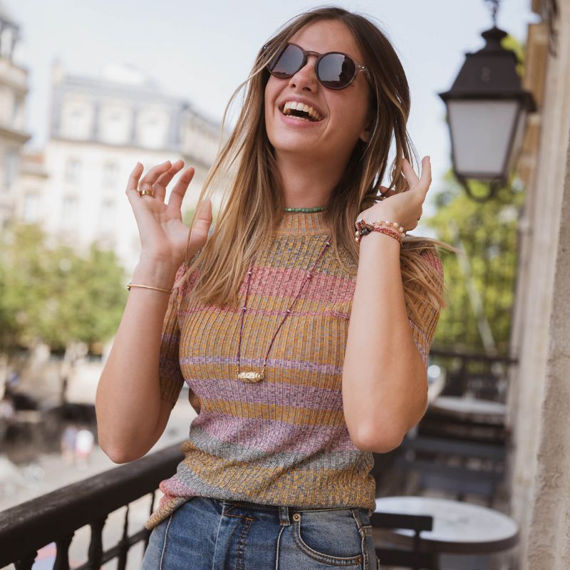 Lunettes de soleil rondes 