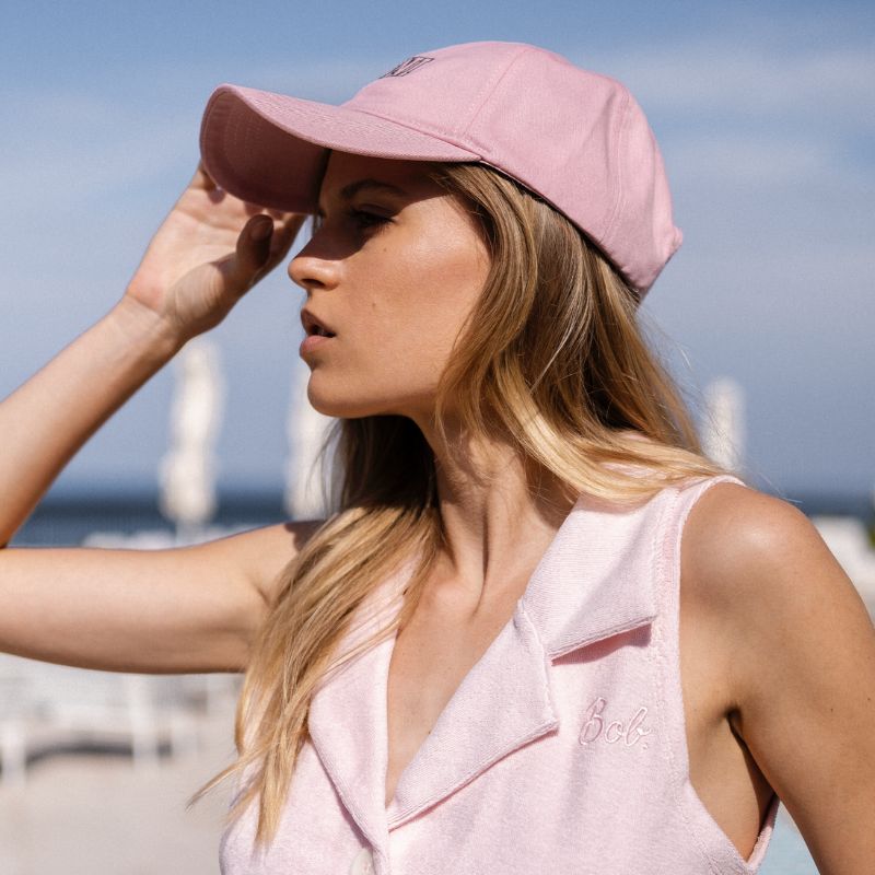 Top rose Welcome Bob Top et casquette rose pastel
