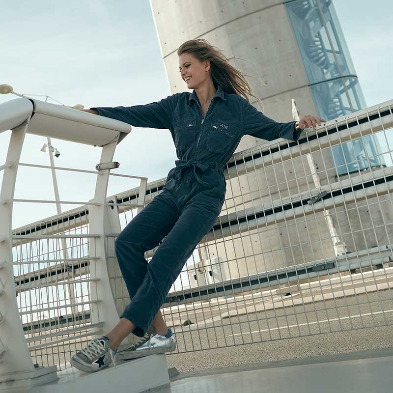 Total look combinaison velours Jane de Boy